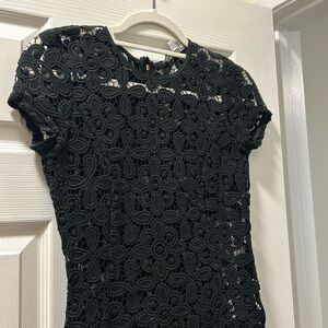 Lace black top